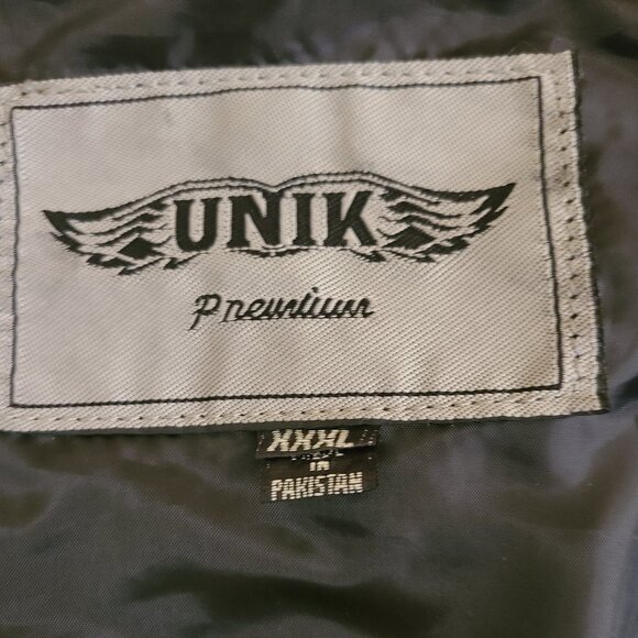 UNIK Premium Black Leather Biker Vest - Picture 3 of 13
